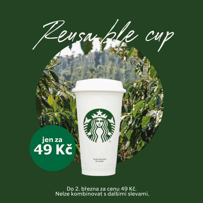 Starbucks Homepark Zličín Reusable cup jen za 49 Kč